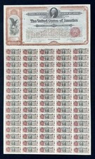 $20 Spanish American War Bond dated 1898 - Spectacular Condition - Full Coupon picture