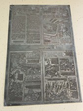 WARFRONT #29 rare METAL COMIC ART PRINTING PLATE HUGE HEAVY 1956 STUNNING COOL picture