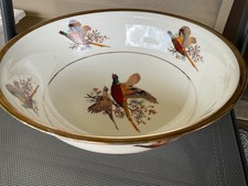 SHERIDAN STAFFORDSHIRE ENGLAND10 IN. PHEASANT BOWL*RARE*NONE ON EBAY 1940-1950’S picture