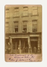 1880s Cabinet Continental Chromo Co. New York City Broadway & Nassau Downtown picture