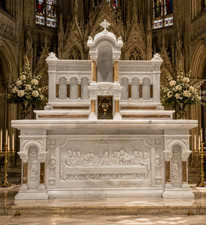 Traditional Carved Marble Church Altar + 120