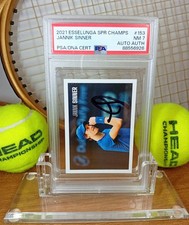 2021 True ROOKIE Jannik Sinner P0P1 Auto PSA 7 Esselunga RC Super Champs CARD picture