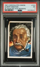 1961 Chocolates Simon 25 Anos De Vida Mundial 123 Albert Einstein PSA 1 Highest picture
