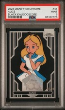 ALPHA Alice in Wonderland 2023 Topps Chrome Disney 100 Black Refractor /10 PSA 9 picture