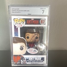 🔥Rare Funko Pop Marvel Ant-Man #87 Exclusive Autographed Stan Lee Grade 70🔥 picture
