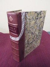 1801 Small Folio Bible Printed New York by M.L. and W.A. Davis- snakeskin bindng picture