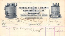 1887 PIERCE BUTLER BOILER FLORIDA STEAM HEATER GAS APPARATUS SYRACUSE NEW YORK picture