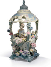 NEW LLADRO LIMITED ED. GAZEBO IN BLOOM SCULPTURE #1865 BRAND NIB RARE LARGE F/SH picture