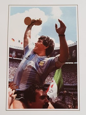 Argentina Maradona signed raising the World Cup 1986 in Mexico/reputable COA picture