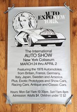 1978 AUTO EXPO NEW YORK THE INTERNATIONAL AUTO SHOW NY COLISEUM POSTER MANHATTAN picture