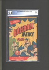 Alemite Baseball News #nn PGX 9.4 Swinging Baseball Bat Cover 1953 picture
