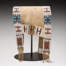 1880’S NORTHERN PLAINS BEADED SADDLE BLANKET picture