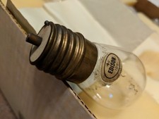 *Rare Antique 1890s Edison Pin & Socket Filament Light 4C Bulb 108 picture