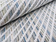 Scalamandre Striped Upholstery Fabric- Prisma Velvet High Tide 4.75 yd 27238-001 picture
