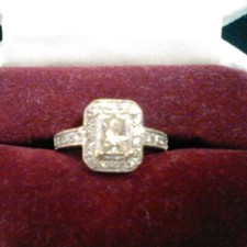Luxurious Vintage Diamond White Gold Engagement Ring Jewelry Love Wedding Y2K picture