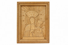 Polish Folk Sculpture 1980 Holy Lady of Częstochowa picture