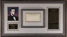 JEFFERSON DAVIS (CONFEDERATE STATES OF AMERICA) - AUTOGRAPH NOTE SIGNED picture
