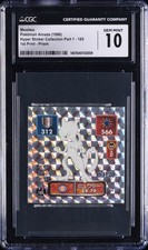 1996 POKÉMON AMADA HYPER STICKER COLLECTION PART 1-185 MEWTWO CGC 10 GEM MINT picture
