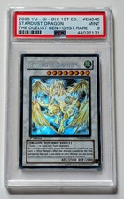 YU-GI-OH 1STEDITION TDGS GHOST RARE STARDUST DRAGON PSA 9 ANUBIS ERROR MISPRINT picture