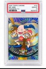 Topps 2000 Topps Chrome Pokémon T.V. Mr. Mime #122 PSA 10 Graded Card picture