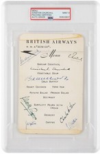 Winston Churchill Signed Flight Document WWII Cabinet US Visit PSA/DNA 9 Encased picture
