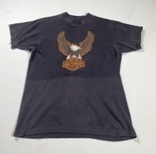Mens M Vintage L.A. Harley Davidson Wings Tee T-shirt 70’s RARE Biker Tshirt picture
