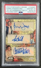 MARK HAMILL CARRIE FISHER HARRISON FORD PSA 10 2024 CHROME SUPERFRACTOR AUTO 1/1 picture
