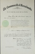 CALVIN COOLIDGE - CIVIL APPOINTMENT SIGNED 06/16/1920 WITH CO-SIGNERS picture