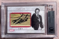 STAN LEE SIGNED CUSTOM MADE MARVEL CARD 1/1 - BECKETT - DNJ CARDS CREATION  picture
