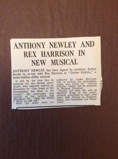 M62-3 Ephemera 1966 Article Anthony Newley Dr Dolittle picture