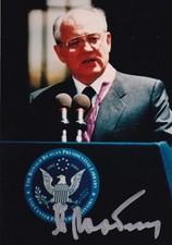 Photo Signed General Secretary of the Communist Party USSR Mikhail Gorbachev. picture