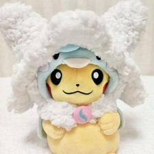Pokemon Center Pikachu Wearing Poncho Mega Chiltaris Plush Toy No Tag picture