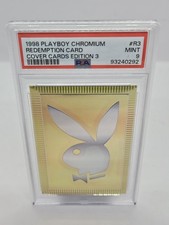 1998 Playboy Chromium Redemption Card #R3 Cover Cards Edition 3 PSA 9 (POP 1) picture