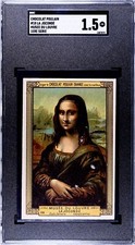 1880’s CHOCOLAT POULAIN MONA LISA *ROOKIE CARD* LEONARDO DA VINCI SGC 1.5 POP 1 picture