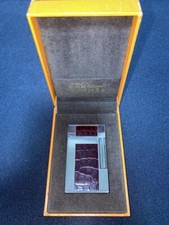 S.T.DUPONT HERMES Gas Lighter Brown Silver with box collaboration model picture