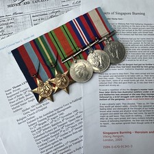 Australian WWII Medals 2/20th Battalion Pte T Lewis NX30784 escaped Singapore picture
