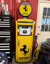 Ferrari Tokheim Vintage Style Gas Pump Fueling System Yellow Logos decoration picture