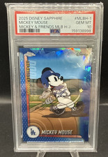 2025 Topps Disney Sapphire MICKEY MOUSE Dodgers Mickey & Friends MLB H/J PSA 10 picture