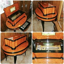 Extremely rare Reuge cylinder Music Box 144 notes Swiss-made Excellent 20 songs picture