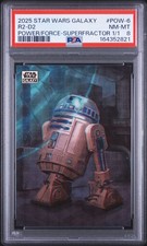 2025 TOPPS CHROME STAR WARS GALAXY POWER OF THE FORCE #POW-6 R2-D2 1/1 PSA 8 picture