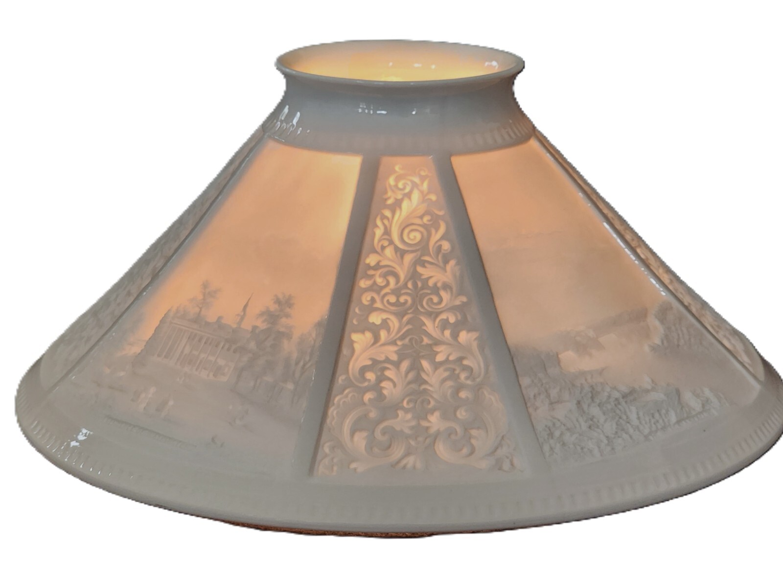 Lithophane Lamp SHADE, PPM, Am, White House, Mt Vernon, Niagara Falls, Bay, 12