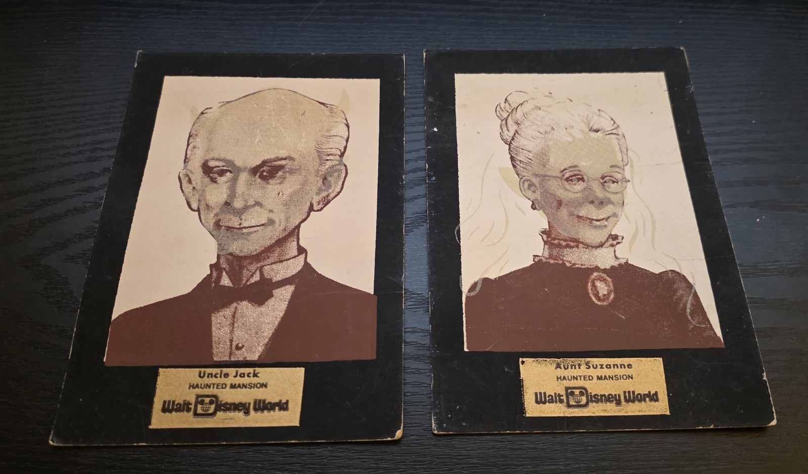 Disney World Haunted Mansion Souvenier Photograph Set Uncle Jack & Aunt Suzanne Disney World Haunted Mansion Souvenier Photograph Set Uncle Jack & Aunt Suzanne