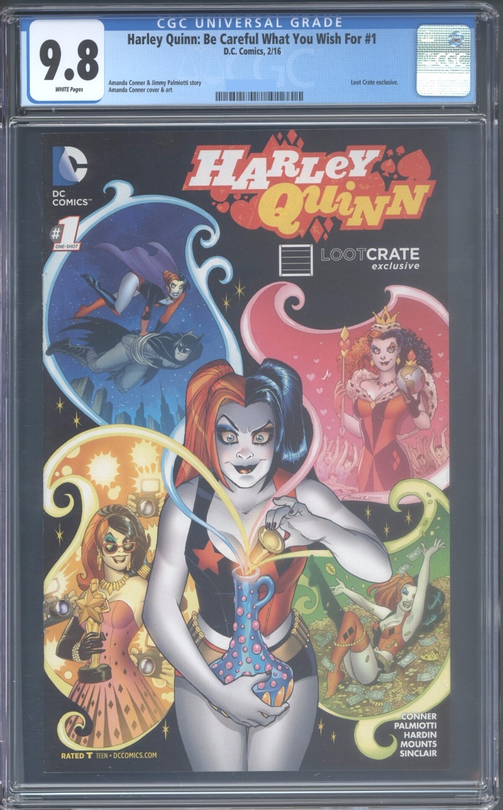 Harley Quinn Be Careful What You Wish For #1 Loot Crate Exclusive CGC 9.8 Harley Quinn Be Careful What You Wish For #1 Loot Crate Exclusive CGC 9.8