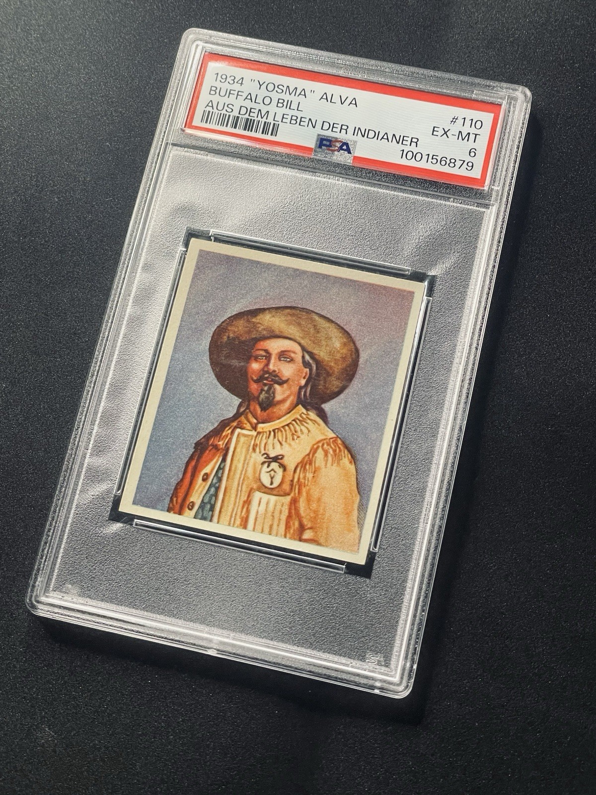 1934 Yosma #110 Buffalo Bill William Cody PSA 6 EX-MT 1934 Yosma #110 Buffalo Bill William Cody PSA 6 EX-MT