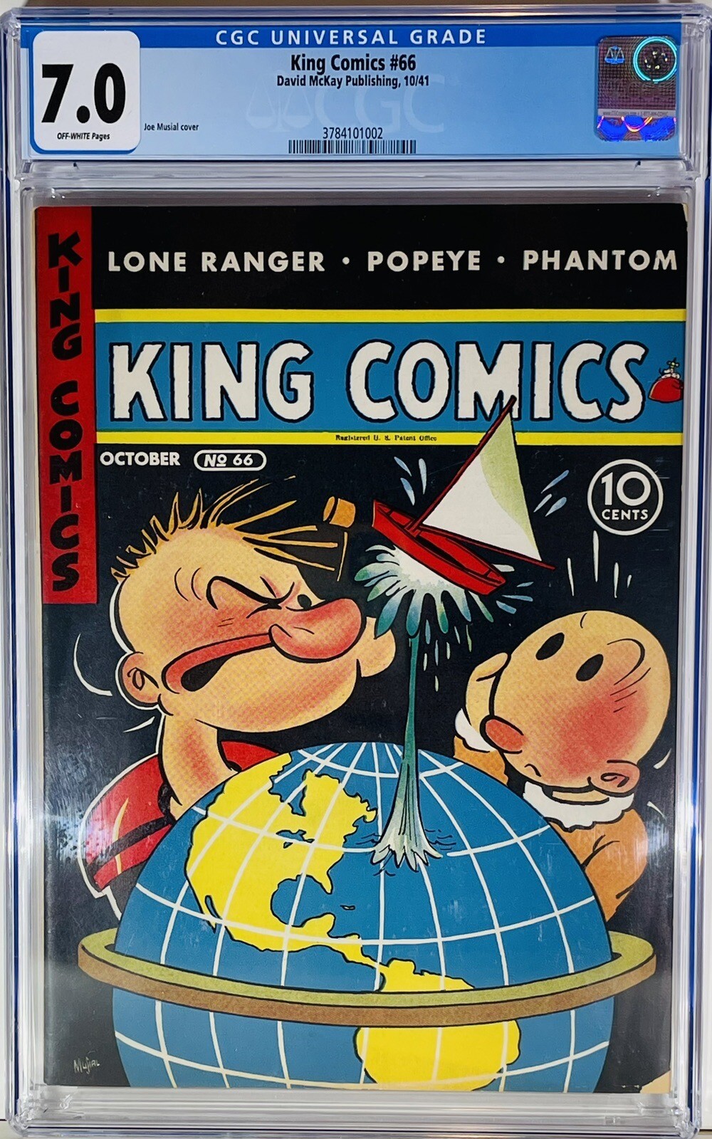 King Comics #66, CGC 7.0, 1941 Very Fine ⭐️Popeye, Lone Ranger & Phantom ⭐️Rare King Comics #66, CGC 7.0, 1941 Very Fine ⭐️Popeye, Lone Ranger & Phantom ⭐️Rare