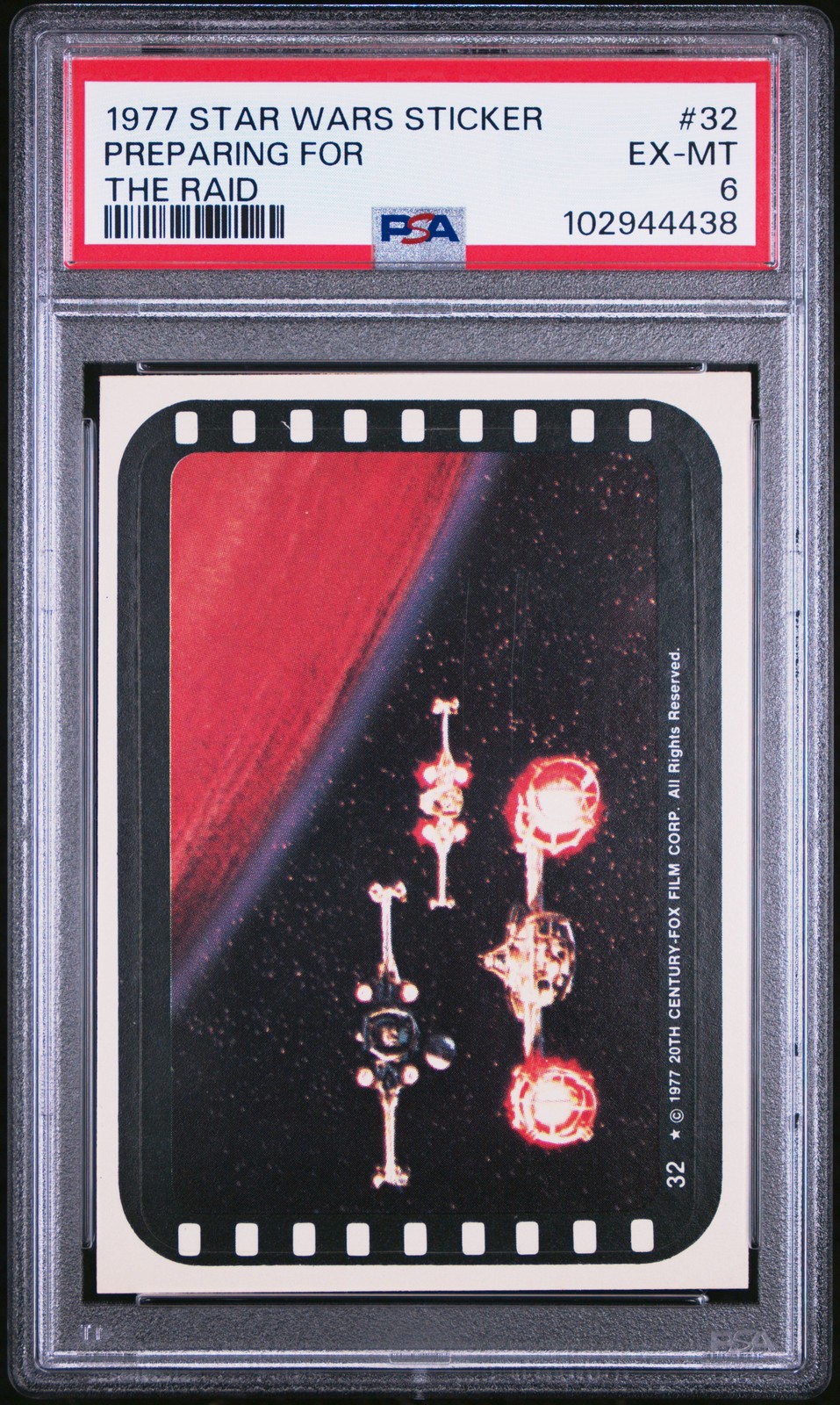 1977 STAR WARS STICKERS #32 PREPARING FOR THE RAID PSA 6 1977 STAR WARS STICKERS #32 PREPARING FOR THE RAID PSA 6