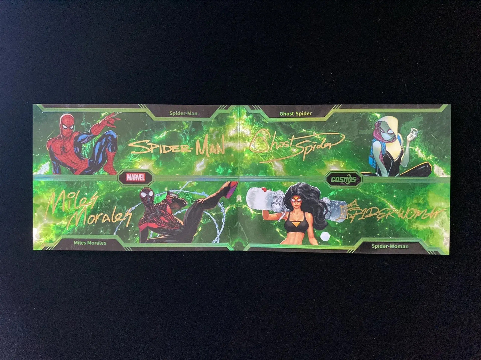 2025 KKW COSMOS Marvel Quad Auto Green #CM-QGR-04 Spider-Man 24/25 1:4000 GK46 2025 KKW COSMOS Marvel Quad Auto Green #CM-QGR-04 Spider-Man 24/25 1:4000 GK46