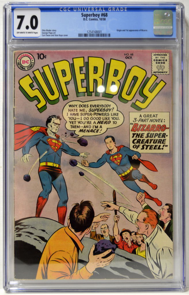 SUPERBOY #68 CGC 7.0 1958 Silver Age Key DC Origin & 1st App BIZARRO SUPERBOY #68 CGC 7.0 1958 Silver Age Key DC Origin & 1st App BIZARRO