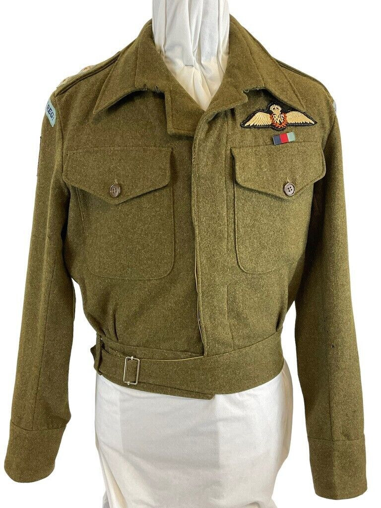 WW2 British RAF Glider Pilot Regiment Officers Battle Dress Jacket Dated 1943