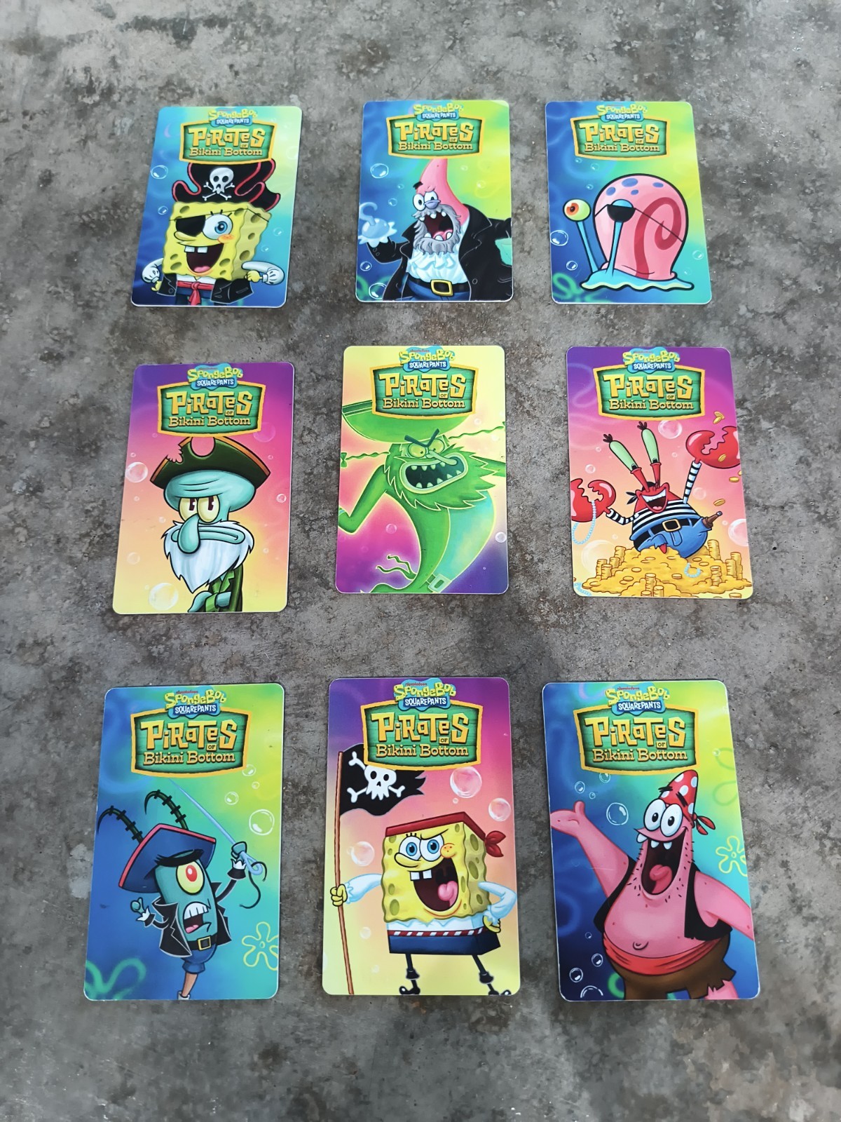 SpongeBob SquarePants Coin Pusher Set of 9 Cards with Gary